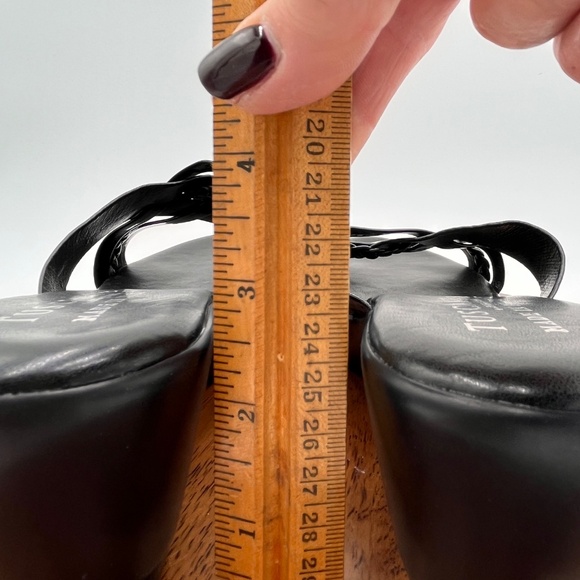 Tuscany by Easy Street Womens 11 Wide Faux Leather Wedge Slip On Sandals Shoes - Picture 8 of 9